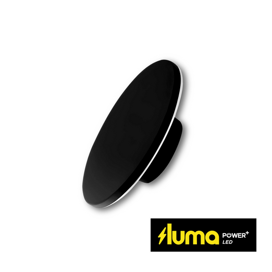 Aplique 12W Circular Tricolor - Negro