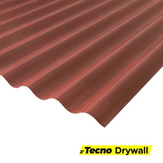 Techo Polipropileno (Tipo Calamina Fibraforte) Rojo (3.00 x 1.10 x 1.2mm) - Construmart - Perú